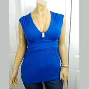 INC International Concepts Blouse Blue Large